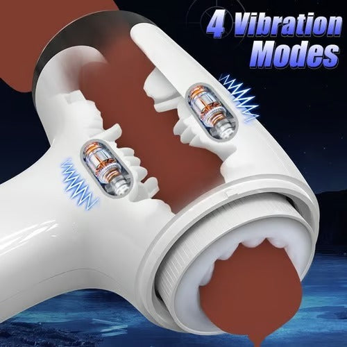 William - Through-Hole Vibrating Stroking Male Masturbation Cup