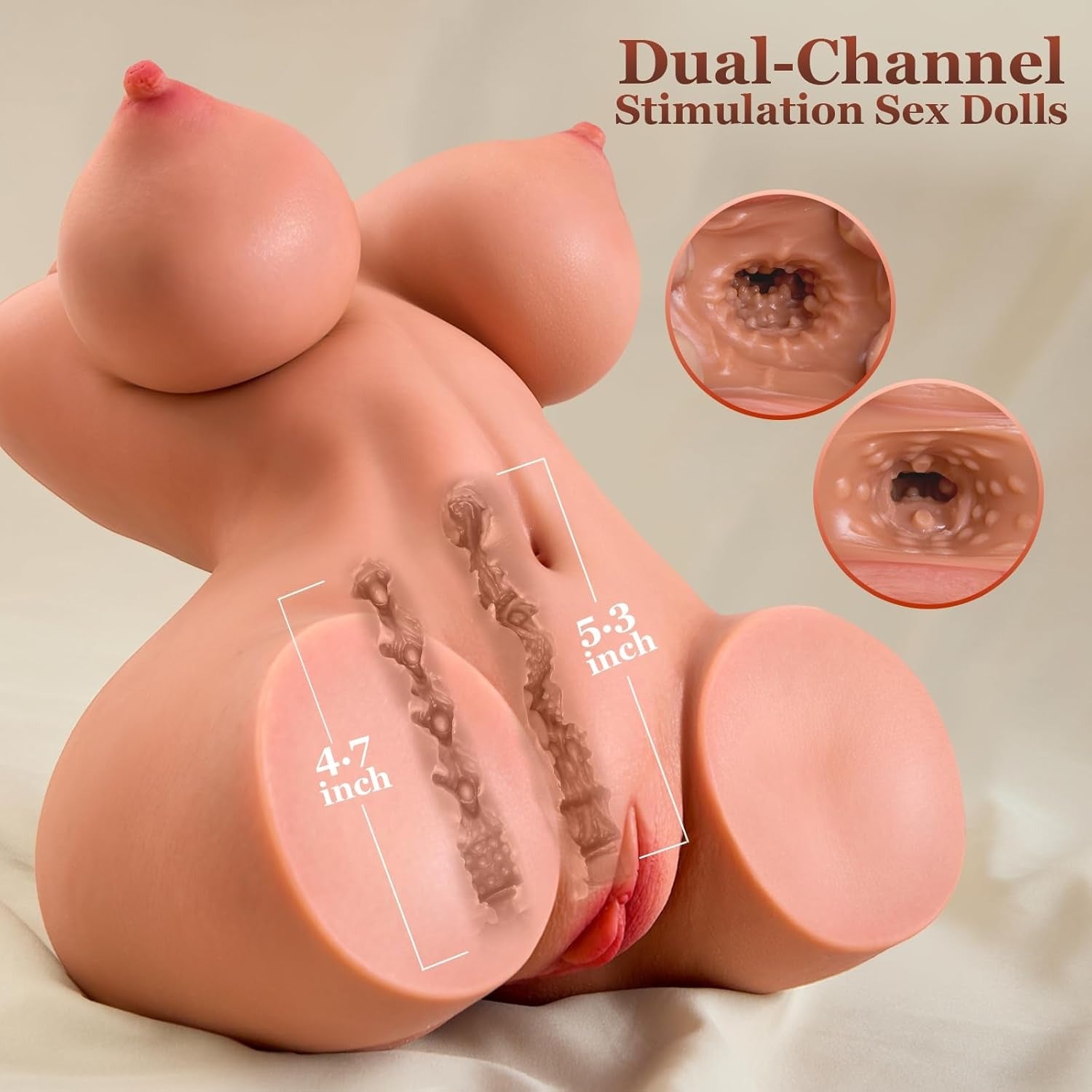 Daniela - Realistic Butt Latina Sex Torso Toy – Valentina Morena Soft Latex Breast & Hip Design