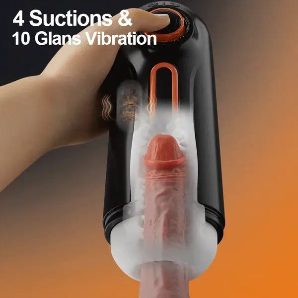 Chris-6 IN 1 10 Vibrating & Thrusting with 4 Sucking Automatic Knob Adjusting Male Masturbator