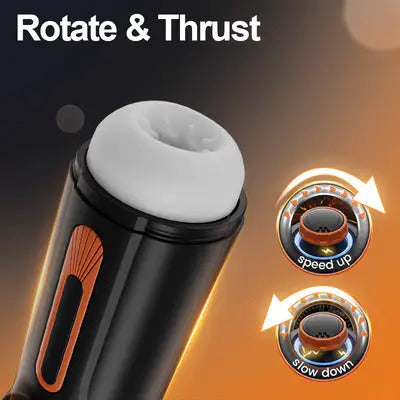 Chris-6 IN 1 10 Vibrating & Thrusting with 4 Sucking Automatic Knob Adjusting Male Masturbator