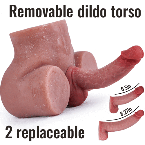 【2 Dildos Available】2 Dildos 6.5in/8.27in Are Removable And Replaceable, Different Lengths And Sizes