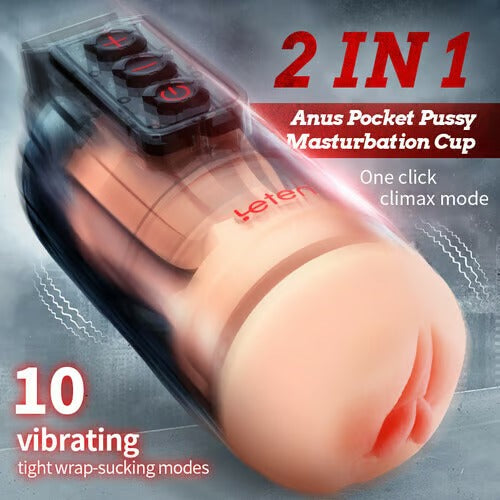 Flash - 10 Vibrating Male Masturbator Stroker With Voice Mode, APP Control