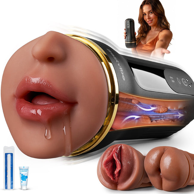 【$10 Off — Only 3 Days!】Bestvibe Pro - 3 Replaceable Sleeves 3 Unique Pleasure Male Masturbator 5 Suction & 10 Vibration Modes