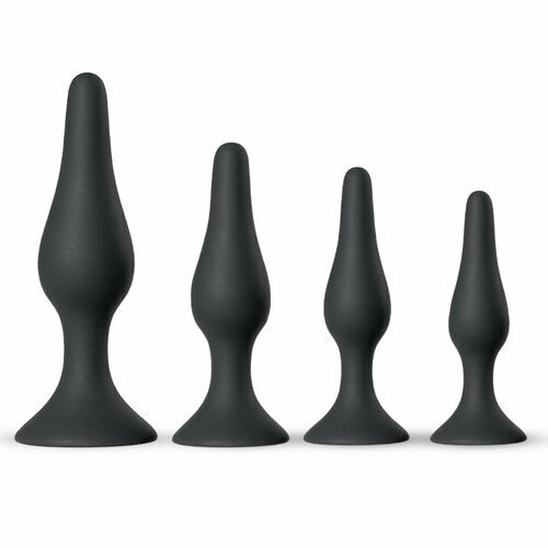 Silicone Anal Plugs Beginners Starter Set for Trainer 4 Piece Set
