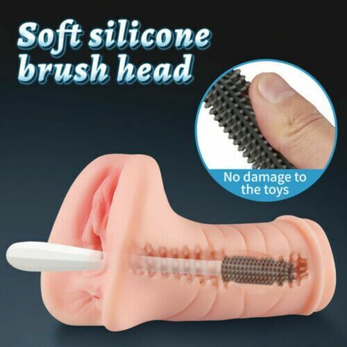 Pinay Big Ass Male Masturbator and Silicone Cleaning Brush Sex Toy Cleaner Set