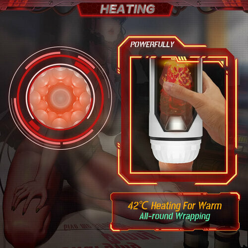 Acmejoy One-click Orgasm with 4 Thrusting & Heating Future Masturbator Cup