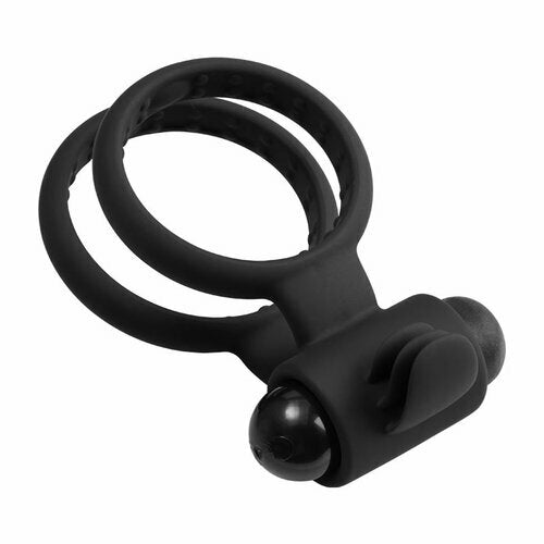 Acmejoy Vibrating Battery-Powered Cock Ring for Clitoris & Testicles Stimulation Lasting Stronger Vibrator