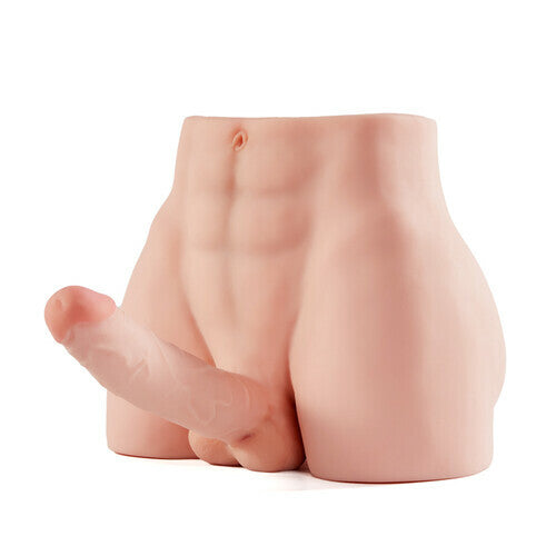 Acmejoy 17.63 lbs Torso Male Sex Doll with Flexible Dildo Realistic Sex Huge Cock Tight Anal Hole