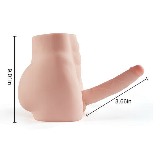 Acmejoy 17.63 lbs Torso Male Sex Doll with Flexible Dildo Realistic Sex Huge Cock Tight Anal Hole