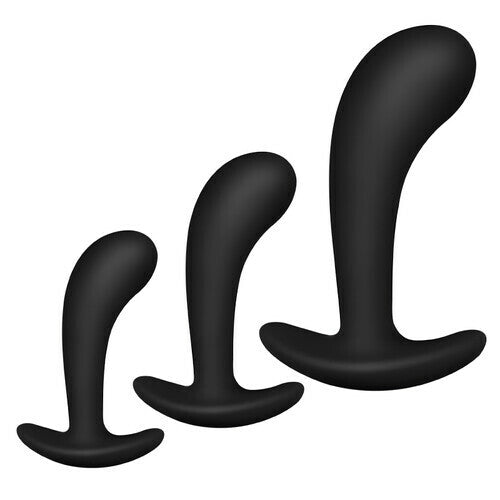 AcmeJoy Silicone Bend Head Butt Plugs 3 PCS