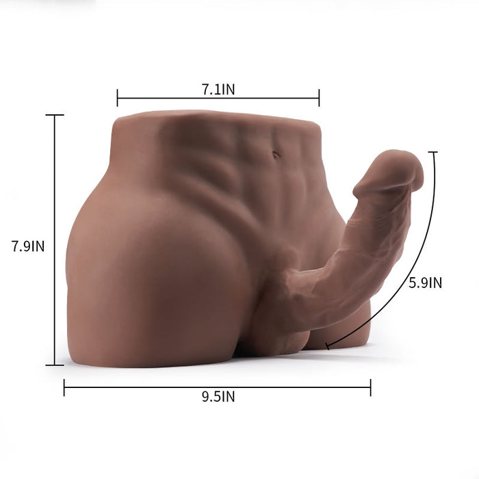 8.5lb Hunky Unisex Butt with Bendable Penis Anal Entry