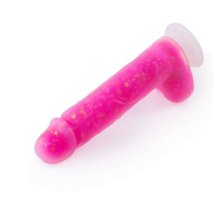 Acmejoy 8.7-Inch Pink Vibrating Dildo