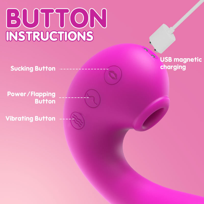 TRIPLE AROUSAL Clitoral Sucking 5 Licking 10 Vibrating G Spot Vibrator