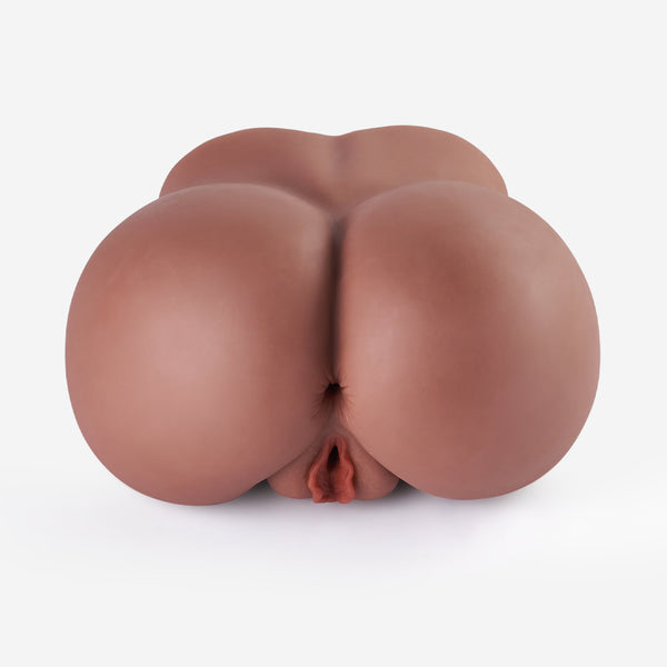 ACMEJOY 6.23lb Mariane Browned Caramel Sexpot Dual-Tunnel Realistic Anal Clitoris Male Masturbator