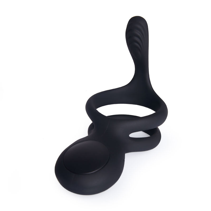 Acmejoy Hot Vibration Stimulating & Remote Control Double Cock Rings for Couple Play
