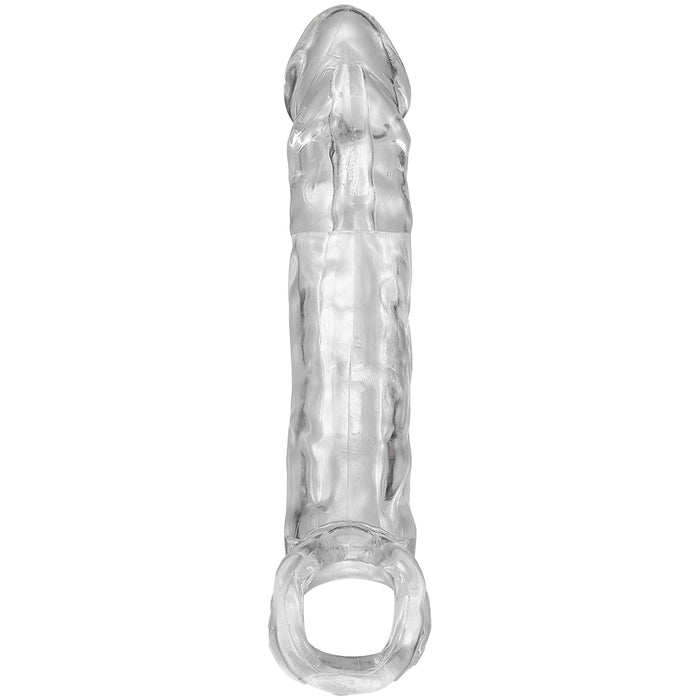 7.8'' Clear Textured Thicken Lengthen Penis Enhancement Sleeve