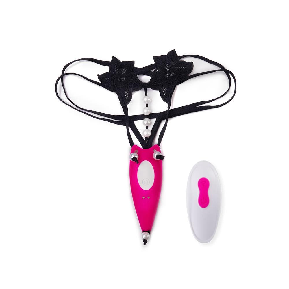 Wireless Remote Control 9-Frequency Wearable Lace Panty Clitoral Vibrator